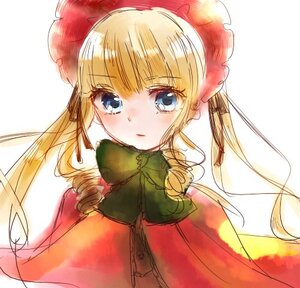 Rating: Safe Score: 0 Tags: 1girl bangs blonde_hair blue_eyes blush bow closed_mouth drill_hair eyebrows_visible_through_hair green_bow hat image long_hair long_sleeves looking_at_viewer shinku simple_background solo twin_drills twintails upper_body white_background User: admin