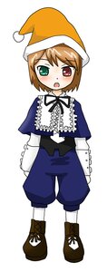 Rating: Safe Score: 0 Tags: 1girl :o blue_dress blush brown_hair capelet dress frills full_body green_eyes hat heterochromia image long_sleeves looking_at_viewer open_mouth pantyhose red_eyes short_hair simple_background solo souseiseki standing white_background User: admin