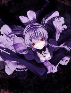 Rating: Safe Score: 0 Tags: 1girl breasts cleavage dress flower frills hairband image long_hair long_sleeves looking_at_viewer medium_breasts red_eyes smile solo suigintou wings User: admin
