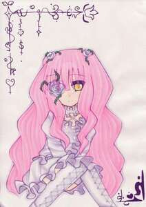 Rating: Safe Score: 0 Tags: 1girl boots cross-laced_footwear dress flower frills image kirakishou long_hair pink_hair rose sitting smile solo thigh_boots thighhighs traditional_media white_flower white_footwear white_rose yellow_eyes User: admin