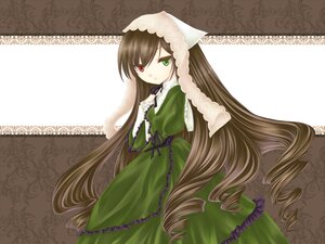 Rating: Safe Score: 0 Tags: 1girl brown_hair dress drill_hair frills green_dress green_eyes heterochromia image long_hair long_sleeves looking_at_viewer red_eyes solo suiseiseki twin_drills very_long_hair User: admin