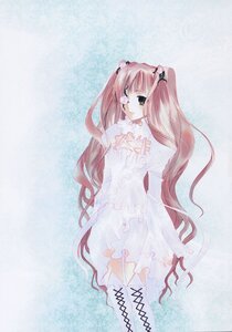 Rating: Safe Score: 0 Tags: 1girl boots dress frills hair_ornament image kirakishou long_hair long_sleeves looking_at_viewer pink_hair solo standing two_side_up very_long_hair white_dress User: admin