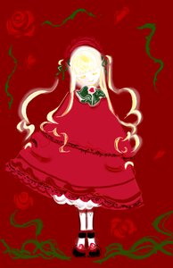 Rating: Safe Score: 0 Tags: 1girl blonde_hair closed_eyes dress flower full_body image long_hair mary_janes red_background red_dress red_flower red_rose red_theme rose shinku shoes simple_background solo standing thorns very_long_hair vines white_legwear User: admin