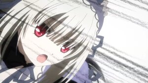 Rating: Safe Score: 0 Tags: 1girl bangs eyebrows_visible_through_hair frills image long_hair looking_at_viewer open_mouth red_eyes ribbon silver_hair solo suigintou User: admin