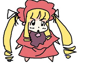 Rating: Safe Score: 0 Tags: 1girl bangs blonde_hair blush_stickers chibi dress food_on_face full_body hat image long_hair long_sleeves red_dress shinku simple_background solo standing white_background User: admin