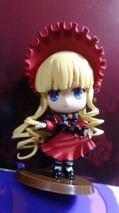 Rating: Safe Score: 0 Tags: 1girl blonde_hair blue_eyes bonnet bow chibi doll dress drill_hair figure flower long_hair long_sleeves looking_at_viewer red_dress rose shinku sitting solo teacup User: admin