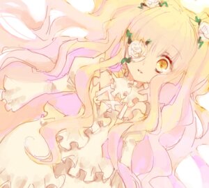 Rating: Safe Score: 0 Tags: 1girl blonde_hair dress eyepatch flower frills hair_flower hair_ornament image kirakishou long_hair pink_hair rose solo two_side_up very_long_hair white_flower white_rose yellow_eyes User: admin