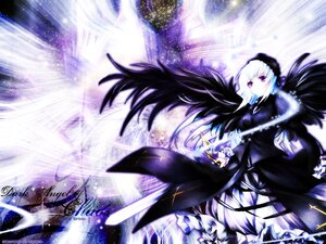 Rating: Safe Score: 0 Tags: 1girl black_wings dress feathers flower frills hairband image long_hair long_sleeves looking_at_viewer purple_eyes rose silver_hair sky solo star_(sky) starry_sky suigintou wings User: admin