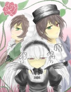 Rating: Safe Score: 0 Tags: 3girls blush brown_hair dress flower frills green_eyes hairband hat heterochromia image long_hair long_sleeves looking_at_viewer multiple multiple_girls red_eyes ribbon rose short_hair siblings silver_hair sisters smile souseiseki suigintou suiseiseki tagme twins User: admin