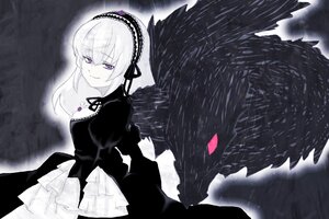 Rating: Safe Score: 0 Tags: 1girl bangs black_wings dress feathered_wings frills hairband image juliet_sleeves lolita_hairband long_hair long_sleeves looking_at_viewer puffy_sleeves ribbon rose smile solo suigintou wings User: admin