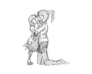 Rating: Safe Score: 0 Tags: greyscale hug image kanaria kusabue_mitsu lying monochrome sketch solo white_background User: admin