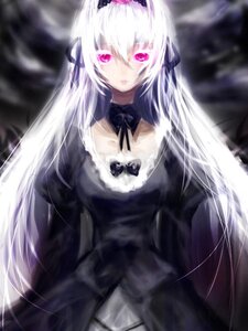 Rating: Safe Score: 0 Tags: 1girl black_dress black_ribbon bow detached_collar doll_joints dress flower gothic_lolita hairband image joints lolita_fashion long_hair long_sleeves looking_at_viewer pink_eyes silver_hair solo suigintou very_long_hair User: admin