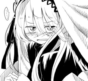 Rating: Safe Score: 0 Tags: ... 1girl bangs eyebrows_visible_through_hair greyscale hair_between_eyes image long_hair monochrome ribbon simple_background solo spoken_ellipsis suigintou teeth upper_body white_background User: admin