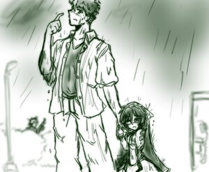Rating: Safe Score: 0 Tags: 1boy 1girl blurry blurry_foreground depth_of_field dress image long_hair monochrome outdoors rain solo suiseiseki User: admin