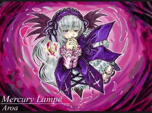 Rating: Safe Score: 0 Tags: 1girl black_wings dress feathers flower frilled_sleeves frills hairband image lolita_hairband long_hair long_sleeves looking_at_viewer pink_eyes rose solo suigintou wings User: admin