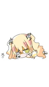 Rating: Safe Score: 0 Tags: 1girl blonde_hair chibi dress flower hair_flower hair_ornament image kirakishou long_hair lying simple_background solo white_background User: admin