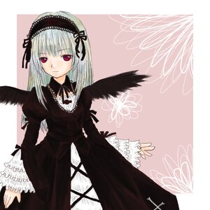 Rating: Safe Score: 0 Tags: 1girl bangs black_dress black_ribbon black_wings detached_collar dress expressionless flower frills hairband image long_hair long_sleeves looking_at_viewer ribbon silver_hair solo suigintou wings User: admin