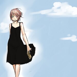 Rating: Safe Score: 0 Tags: 1girl bare_shoulders bird black_dress brown_hair dress feathers green_eyes heterochromia image looking_at_viewer red_eyes short_hair sky sleeveless sleeveless_dress smile solo souseiseki standing User: admin