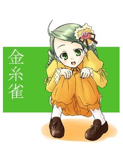 Rating: Safe Score: 0 Tags: 1girl ahoge dress drill_hair full_body green_eyes green_hair image kanaria long_sleeves open_mouth shoes solo twin_drills User: admin