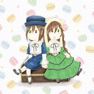 Rating: Safe Score: 0 Tags: 2girls blue_dress brown_hair dress frills green_dress green_eyes hat head_scarf heterochromia image long_hair long_sleeves looking_at_viewer multiple_girls open_mouth pair red_eyes short_hair siblings sisters smile souseiseki suiseiseki twins User: admin