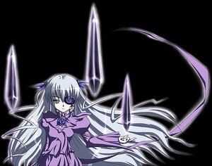 Rating: Safe Score: 0 Tags: 1girl barasuishou black_background dress eyepatch gem image long_hair long_sleeves looking_at_viewer ribbon silver_hair simple_background solo very_long_hair weapon wings yellow_eyes User: admin