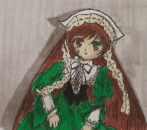 Rating: Safe Score: 0 Tags: 1girl dress frills green_dress green_eyes heterochromia image long_hair long_sleeves looking_at_viewer red_eyes simple_background solo suiseiseki very_long_hair User: admin