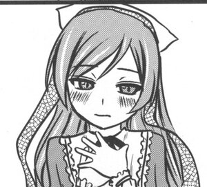 Rating: Safe Score: 0 Tags: 1girl blush frills greyscale hairband image long_hair long_sleeves looking_at_viewer monochrome solo suiseiseki upper_body User: admin