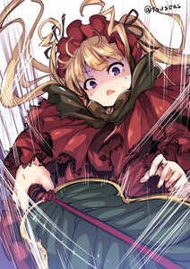 Rating: Safe Score: 0 Tags: 1girl blonde_hair blush bow capelet dress hair_ribbon image joints long_hair looking_at_viewer lying on_back open_mouth purple_eyes red_capelet red_ribbon ribbon shinku solo twintails User: admin