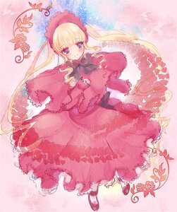 Rating: Safe Score: 0 Tags: 1girl auto_tagged blonde_hair blue_eyes blush bonnet bow dress flower frills image long_hair long_sleeves looking_at_viewer red_dress rose shinku shoes smile solo twintails User: admin