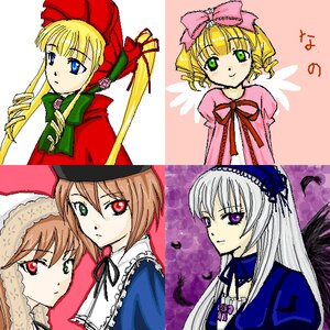 Rating: Safe Score: 0 Tags: blonde_hair blue_eyes bonnet bow brown_hair dress drill_hair frills green_eyes hat head_scarf heterochromia hina_ichigo image long_hair long_sleeves looking_at_viewer multiple multiple_girls pink_bow pink_dress red_eyes shinku short_hair siblings sisters smile souseiseki suigintou suiseiseki tagme twintails very_long_hair wings User: admin