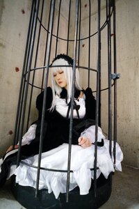 Rating: Safe Score: 0 Tags: 1girl bangs black_dress closed_eyes dress holding long_hair long_sleeves solo suigintou User: admin