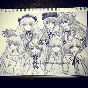 Rating: Safe Score: 0 Tags: 6+girls blue_theme bow dress drill_hair flower frills hairband hat hina_ichigo image kanaria long_hair long_sleeves looking_at_viewer monochrome multiple multiple_girls shinku short_hair siblings sisters smile souseiseki suigintou suiseiseki tagme traditional_media twins twintails very_long_hair wings User: admin