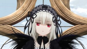 Rating: Safe Score: 0 Tags: 1girl bangs black_dress black_ribbon black_wings detached_collar dress feathered_wings feathers flower frills hairband image long_hair looking_at_viewer red_eyes ribbon silver_hair solo suigintou wings User: admin