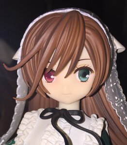 Rating: Safe Score: 0 Tags: 1girl bangs black_ribbon brown_hair closed_mouth doll frills hair_between_eyes heterochromia looking_at_viewer ribbon smile solo suiseiseki User: admin