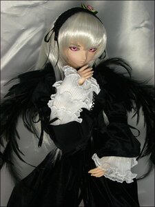 Rating: Safe Score: 0 Tags: 1girl doll dress frilled_sleeves frills hairband long_hair long_sleeves looking_at_viewer pink_eyes silver_hair solo suigintou wings User: admin