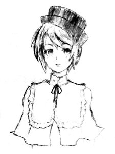 Rating: Safe Score: 0 Tags: 1girl greyscale hat image looking_at_viewer monochrome ribbon short_hair simple_background solo souseiseki upper_body white_background User: admin