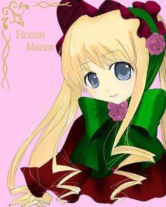 Rating: Safe Score: 0 Tags: 1girl auto_tagged blonde_hair blue_eyes bow bowtie capelet dress drill_hair flower green_bow hat image long_hair long_sleeves looking_at_viewer pink_background pink_flower pink_rose rose shinku simple_background solo twintails upper_body User: admin