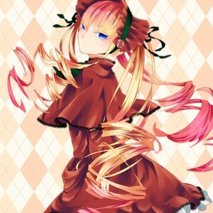 Rating: Safe Score: 0 Tags: 1girl argyle argyle_background blonde_hair blue_eyes bonnet bow capelet checkered checkered_background checkered_floor chess_piece dress drill_hair floor flower green_bow image long_hair long_sleeves looking_back plaid_background red_dress rose shinku solo tile_floor tile_wall tiles twin_drills twintails User: admin