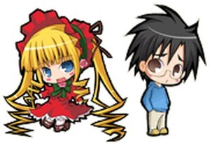 Rating: Safe Score: 0 Tags: 1boy 1girl black_hair blonde_hair blue_eyes blurry blurry_background blurry_foreground bonnet chibi depth_of_field dress figure full_body glasses image long_sleeves motion_blur photo red_dress rose shinku simple_background solo white_background User: admin