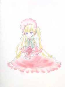 Rating: Safe Score: 0 Tags: 1girl blonde_hair blue_eyes bouquet dress flower frills image long_hair long_sleeves looking_at_viewer pink_flower pink_rose red_dress rose shinku simple_background solo twintails very_long_hair User: admin