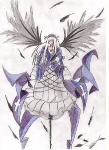 Rating: Safe Score: 0 Tags: 1girl black_feathers black_wings dress feathers full_body hat image long_hair long_sleeves solo suigintou wings User: admin