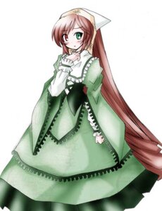 Rating: Safe Score: 0 Tags: 1girl brown_hair dress frills green_dress green_eyes head_scarf heterochromia image long_hair long_sleeves looking_at_viewer pantyhose red_eyes simple_background solo standing suiseiseki very_long_hair white_background User: admin