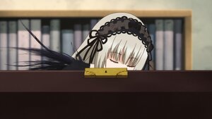 Rating: Safe Score: 0 Tags: 1girl bangs black_hairband blurry blurry_background closed_eyes depth_of_field eyebrows_visible_through_hair hairband image long_hair ribbon silver_hair solo suigintou User: admin