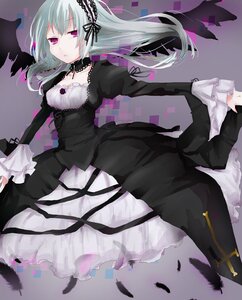 Rating: Safe Score: 0 Tags: 1girl black_dress black_feathers black_wings dress feathered_wings feathers frills gothic_lolita hairband image lolita_fashion lolita_hairband long_hair long_sleeves looking_at_viewer pink_eyes silver_hair solo suigintou wings User: admin