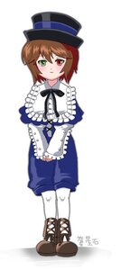 Rating: Safe Score: 0 Tags: 1girl brown_hair dated frills full_body green_eyes hat heterochromia image long_sleeves looking_at_viewer pantyhose red_eyes ribbon short_hair shorts smile solo souseiseki standing top_hat white_legwear User: admin