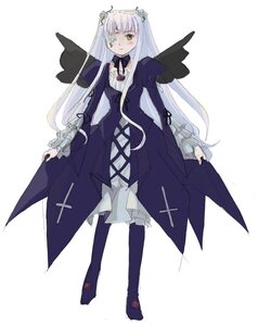 Rating: Safe Score: 0 Tags: 1girl costume_switch dress frills full_body image long_hair long_sleeves looking_at_viewer pantyhose puffy_sleeves silver_hair simple_background solo standing suigintou white_background wings yellow_eyes User: admin