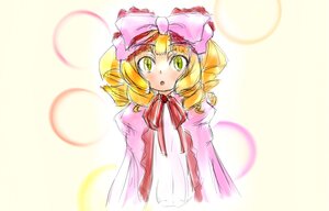 Rating: Safe Score: 0 Tags: 1girl :o auto_tagged blonde_hair bow dress drill_hair green_eyes hat hina_ichigo hinaichigo image long_sleeves looking_at_viewer pink_bow short_hair solo twin_drills upper_body yellow_eyes User: admin