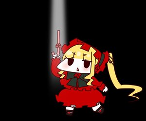 Rating: Safe Score: 0 Tags: 1girl blonde_hair blush bow chibi dress full_body image long_hair long_sleeves shinku solo User: admin