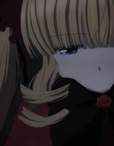 Rating: Safe Score: 0 Tags: 1girl bangs blonde_hair blue_eyes blunt_bangs face flower image long_hair portrait red_flower red_rose rose shinku solo User: admin