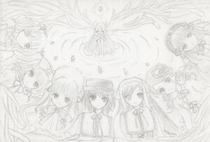 Rating: Safe Score: 0 Tags: 6+girls image long_hair looking_at_viewer monochrome multiple multiple_girls sketch smile tagme traditional_media User: admin